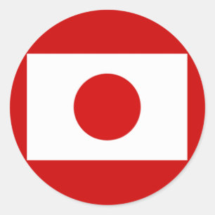 Sticker Rond Drapeau japonais