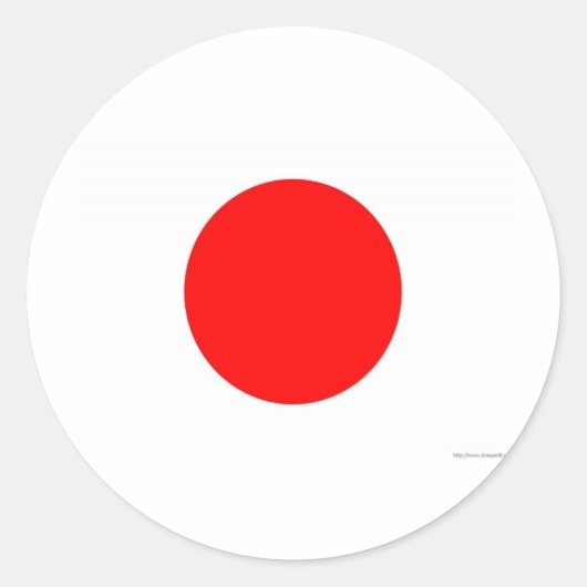 Sticker Rond Drapeau japonais (Devant)
