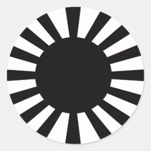 Sticker Rond Drapeau japonais de Soleil Levant