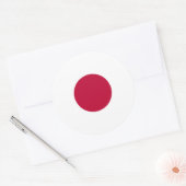 Sticker Rond Drapeau japonais, Drapeau japonais (Enveloppe)