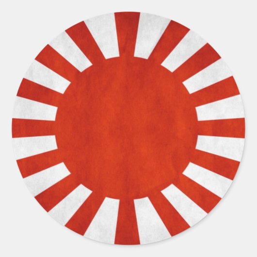 Sticker Rond Drapeau japonais Grunge (Devant)