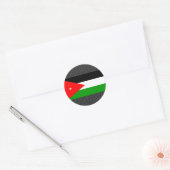 Sticker Rond Drapeau Jordanie (Enveloppe)