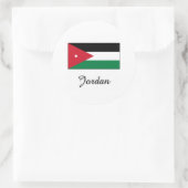 Sticker Rond Drapeau Jordanie (Sac)