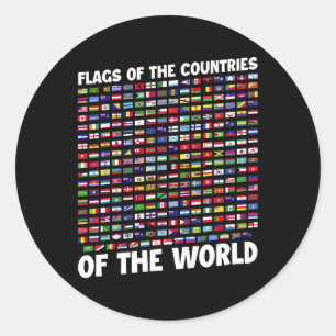 Sticker Rond Drapeau Jour des terres Homme Humanity And Travele