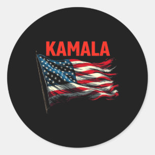 Sticker Rond Drapeau Kamala