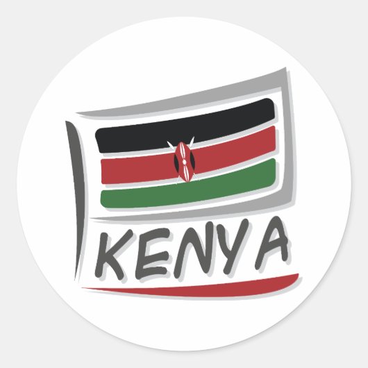 Sticker Rond Drapeau Kenya Pride X (Devant)