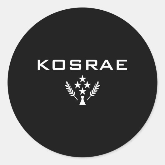 Sticker Rond Drapeau Kosrae Micronésie Tofol (Devant)