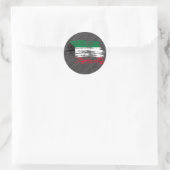 Sticker Rond Drapeau koweïtien cool (Sac)
