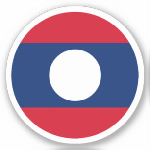 Sticker rond Drapeau Laos