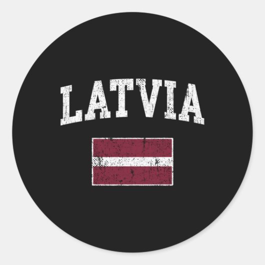 Sticker Rond Drapeau letton Drapeau letton Lettonie (Devant)