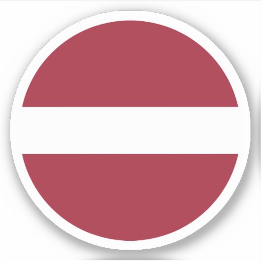Sticker rond Drapeau Lettonie (Devant)