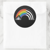 Sticker Rond Drapeau LGBT Ally Drapeau Progrès Fierté Drapeau D (Sac)