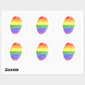 Sticker Rond Drapeau LGBT Pride (Feuille)