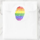 Sticker Rond Drapeau LGBT Pride (Sac)