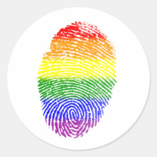 Sticker Rond Drapeau LGBT Pride