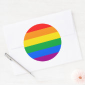 Sticker Rond Drapeau LGBT Pride / Drapeau arc-en-ciel (Enveloppe)