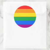 Sticker Rond Drapeau LGBT Pride / Drapeau arc-en-ciel (Sac)