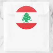 Sticker Rond Drapeau libanais, Drapeau du Liban (Sac)