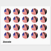 Sticker Rond Drapeau Liberty (Feuille)