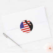 Sticker Rond Drapeau Liberty (Enveloppe)
