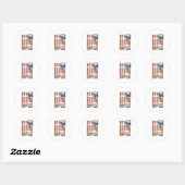 Sticker Rond Drapeau libre (Feuille)