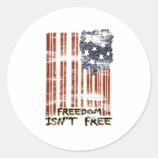Sticker Rond Drapeau libre (Devant)