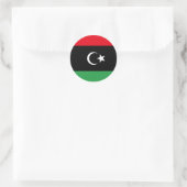 Sticker Rond Drapeau libyen (Sac)