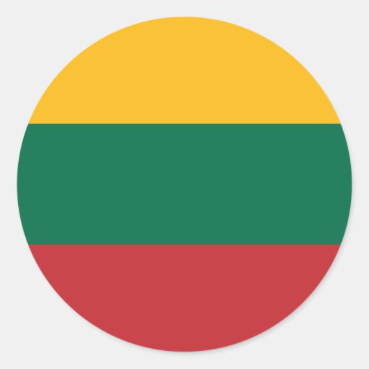 Sticker Rond Drapeau Lituanie (Devant)