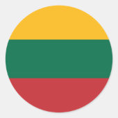 Sticker Rond Drapeau Lituanie (Devant)