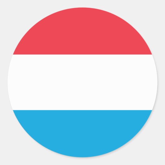 Sticker Rond Drapeau Luxembourg (Devant)