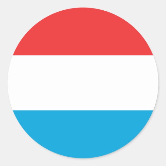 Sticker Rond Drapeau Luxembourg (Devant)