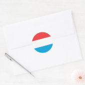 Sticker Rond Drapeau Luxembourg (Enveloppe)