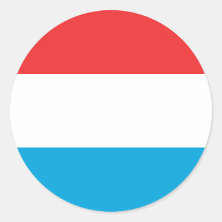 Sticker Rond Drapeau Luxembourg