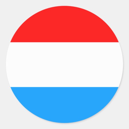 Sticker Rond Drapeau Luxembourg (Devant)