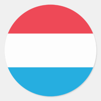 Sticker Rond Drapeau luxembourgeois, Drapeau du Luxembourg