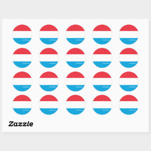 Sticker Rond Drapeau luxembourgeois patriotes, vacances / sport