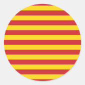 Sticker Rond Drapeau macédonien Vietnam (Devant)