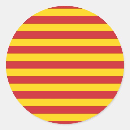 Sticker Rond Drapeau macédonien Vietnam (Devant)