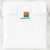 Sticker Rond Drapeau Madagascar (Sac)