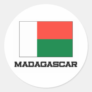 Sticker Rond Drapeau Madagascar