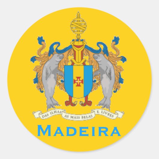 Sticker rond Drapeau Madeira (Devant)
