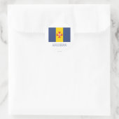 Sticker Rond Drapeau Madère avec nom (Sac)