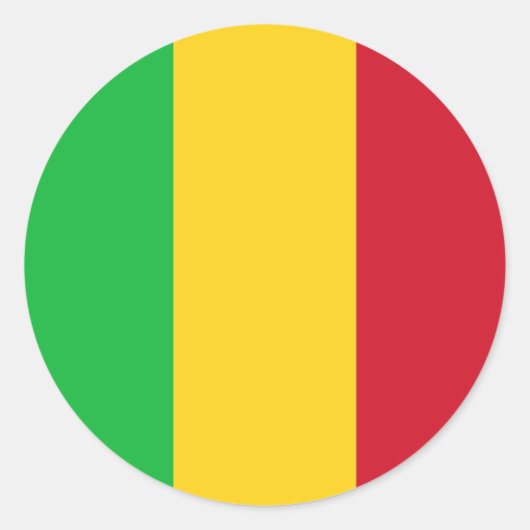 Sticker Rond Drapeau malien, Drapeau malien (Devant)