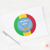 Sticker Rond Drapeau malien et armoiries, Drapeau malien (Enveloppe)