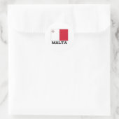 Sticker Rond Drapeau Malte (Sac)