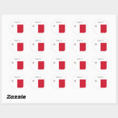 Sticker Rond Drapeau Malte (Feuille)