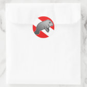 Sticker Rond Drapeau Manatee Dive (Sac)