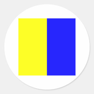 Sticker Rond Drapeau marin K
