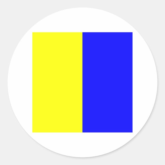 Sticker Rond Drapeau marin K (Devant)