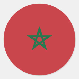 Sticker Rond Drapeau marocain, Drapeau du Maroc
